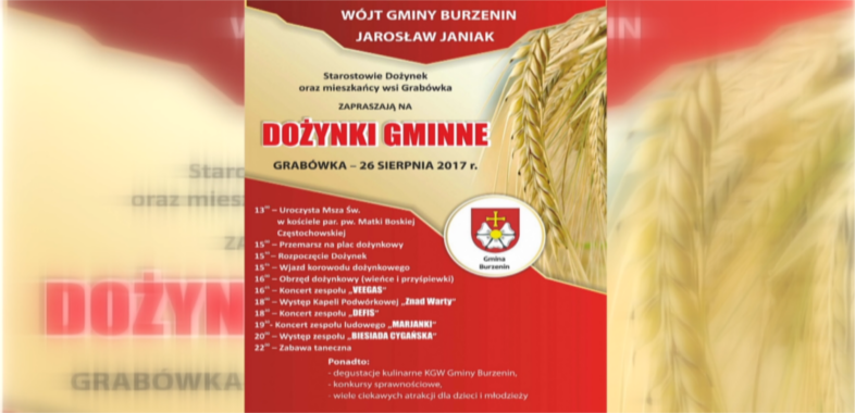 Dożynki Gminne – Burzenin – Ogłoszenie