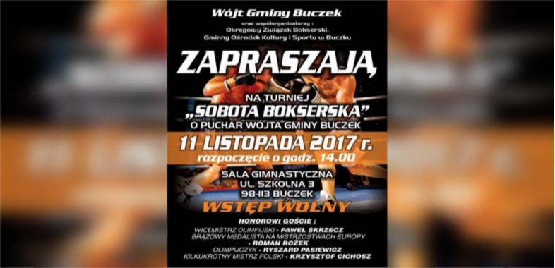 Gala boksu w Buczku – ogłoszenie