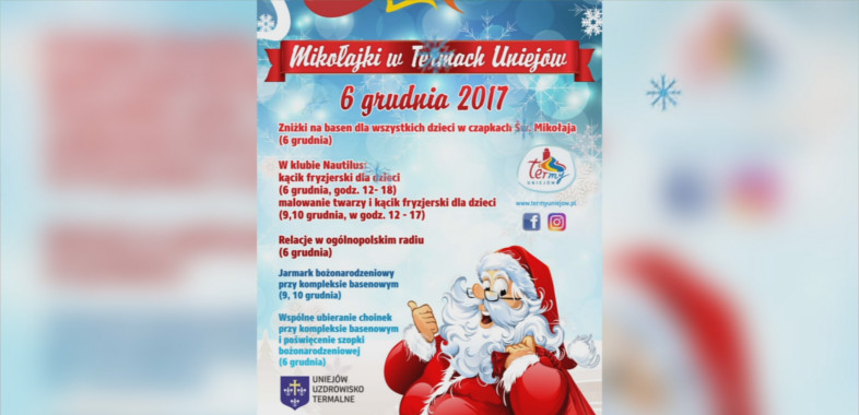 Mikołajki w Termach Uniejów – ogłoszenie