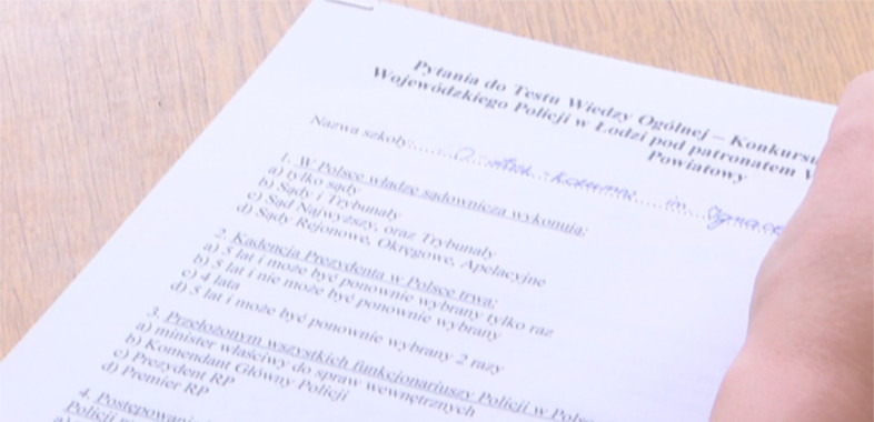 Zmagania uczniów w policyjnym konkursie powiatowym