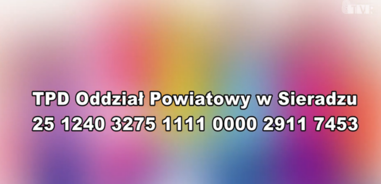 Przekaż 1% podatku na TPD oddział w Sieradzu