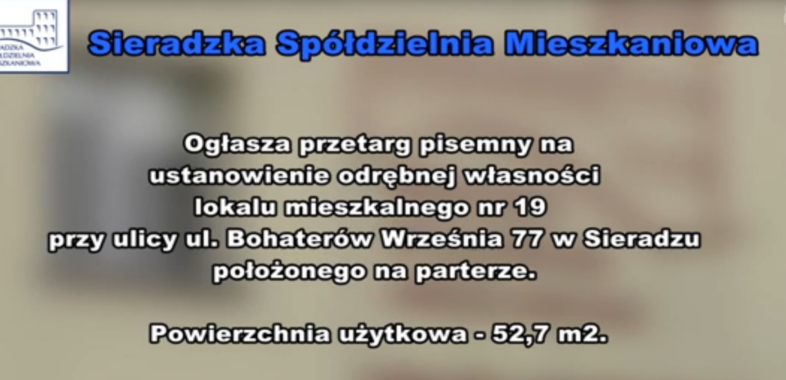 Ogłoszenie SSM – przetarg na mieszkanie przy ul. Bohaterów Września