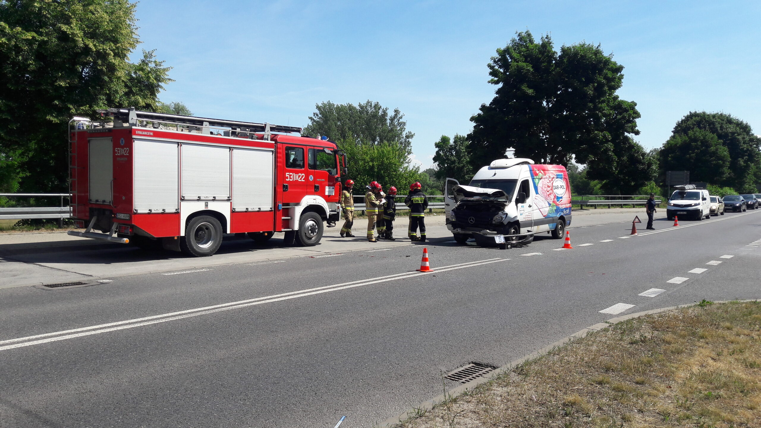 Wypadek na S8 i kolizja na Sienkiewicza