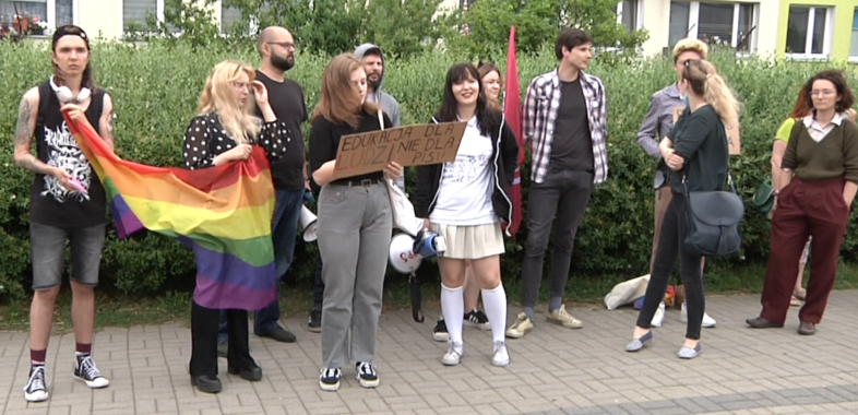 Protest przed wizytą Ministra