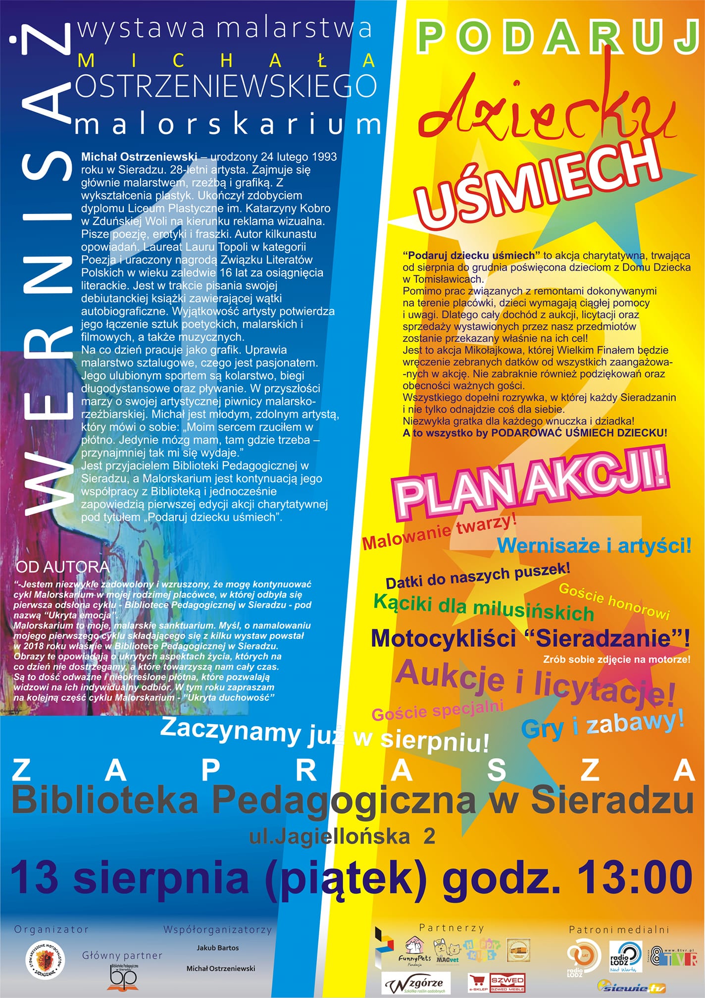Wernisaż wystawy „Malorskarium” i akcja „Podaruj Dziecku Uśmiech” – ogłoszenie