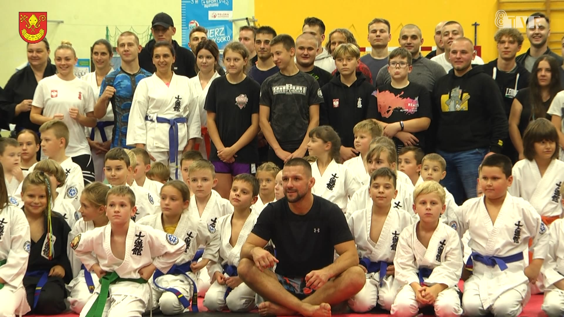 Mateusz Gamrot na zakończeniu Nieodpłatnej Akademii Karate Shidokan