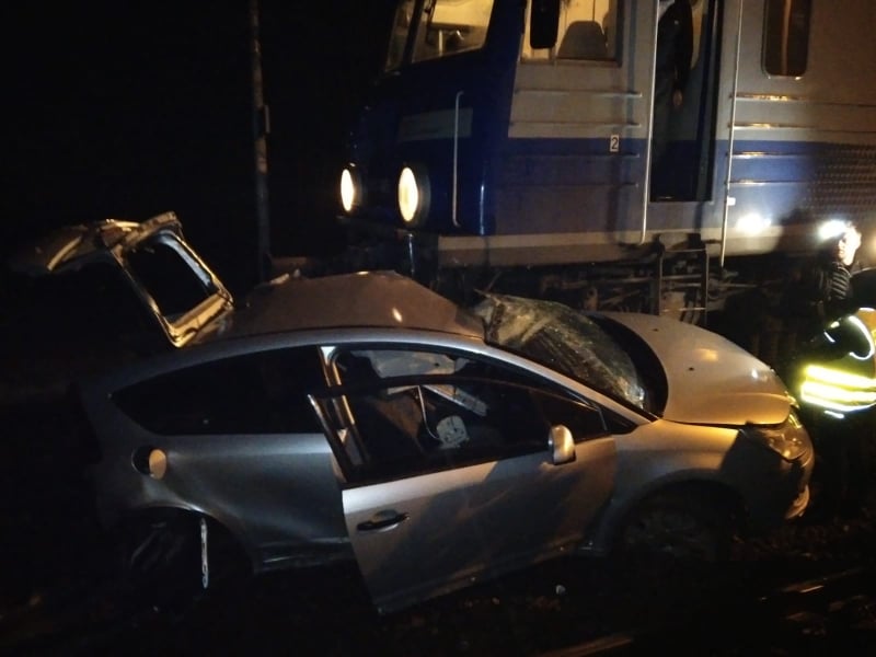 Wypadek na przejeździe kolejowym w Grabowcu