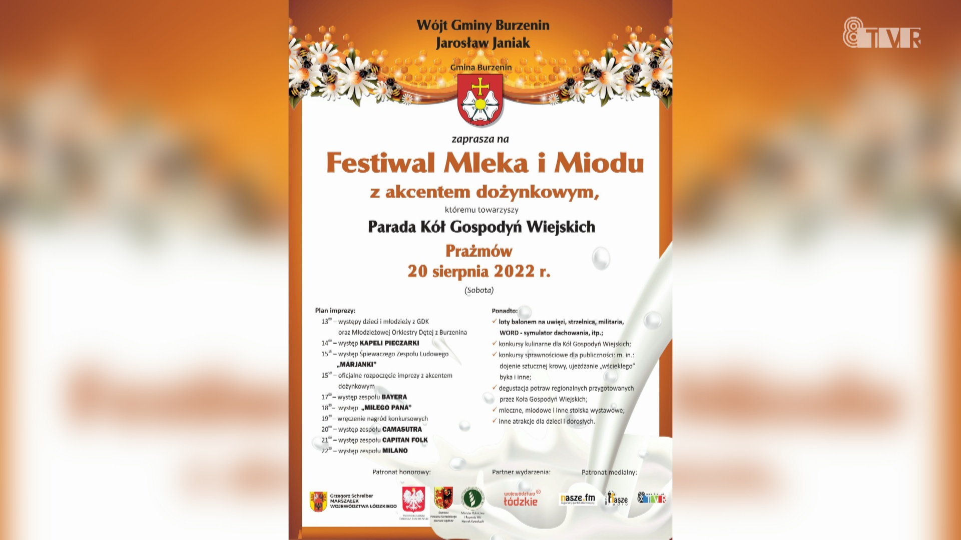 Festiwal Mleka i Miodu – ogłoszenie