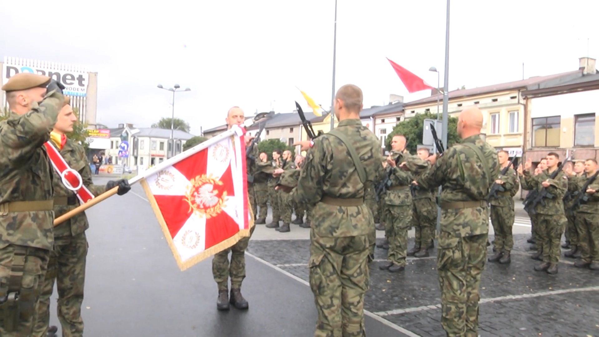 Pierwsza przysięga Terytorialsów w Łasku