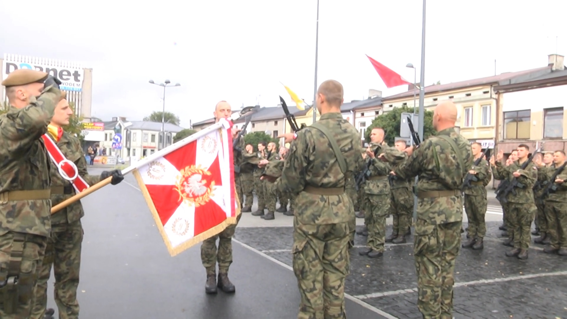 Pierwsza przysięga Terytorialsów w Łasku